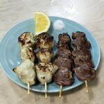 鳥小 - 丸砂肝＆つくね（塩）