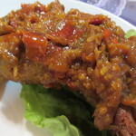 Warung Berkah Jaya - フライドチキンにたっぷりのサンバル