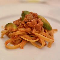 クチーナ ヒラタ - タリアテッレ ンドゥイヤと地鶏ラグートマトソース