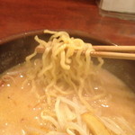 彰膳 - 北海道味噌ラーメン。麺。