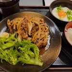 どん亭 - 牛カルビ焼肉定食　