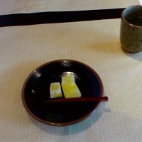 天然うなぎ しま村 - デザートのマンゴーくずもち？