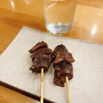 練馬 鳥長 新潟 - レバーとハツ串焼き