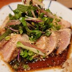 焼鳥食堂 - さつま極鳥むね肉たたき@1200