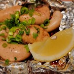 焼鳥食堂 - 百日とり白子醤油焼き@700