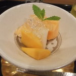 壽山 - 2013/07　宮崎マンゴーと夕張メロン。ナイアガラゼリー