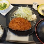 松のや - 朝得ロースかつ定食（納豆）とん汁セット