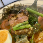 スープカレー店 34 - ジャークポークと菜の花カレー　岩海苔トッピング