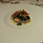 リストランテ カノフィーロ - 函館産イシナギのクルード　カーボロネロとボッタルガ