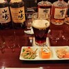 Restaurant Bar JUN - 料理写真:ハーフ&ハーフにお通し　目の前には山崎、響など年代物