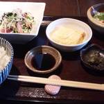 おこげや - 本日のお刺身の薬味あえ定食　８５０円