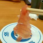 無添くら寿司 - 極み熟成まぐろ (税込)115円 はかなり薄かった (2023.03.11)