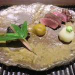 銀座 水野 - 鰆の西京焼きと米沢牛