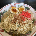 博多ラーメン なみへい - 替玉、フライドガーリック、紅生姜