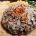 ハンバーグ＆ステーキ食堂クラウゾ 2号店 - ガーリックソースハンバーグステーキUP