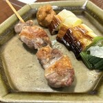 和酒旬菜 縷々 - ラム串と下仁田葱を焼いたもの