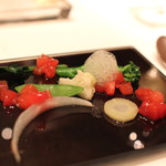 ア・ニュ ルトゥルヴェ・ヴー - 鮎のフリット の野菜達　(2013/07)