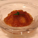 ア・ニュ ルトゥルヴェ・ヴー - マスカルポーネチーズのムースとフレッシュ白桃入りのほうじ茶ゼリー  (2013/07)