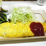 駅前酒場 - しらす入りオムレツ