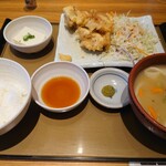 やよい軒  - とり天とだんご汁の定食