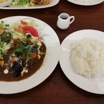 リュウ - ・「ランチハンバーグ カレーソース(¥1000)」