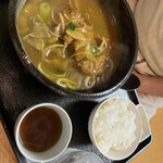 やま天 - カツカレーうどん定食