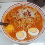 蒙古タンメン中本 - 極味噌卵麺+野菜大盛り