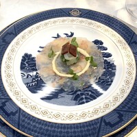 byebyeblues TOKYO - ④鹿児島県産高海老のカルパッチョ マグロのカラスミマヨネーズ