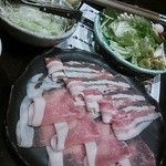 個室 黒豚しゃぶしゃぶと魚 まん - 「黒豚しゃぶしゃぶ」１人前￥1980