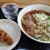 田村屋 - ラーメン焼豚入り（大）＋串かつ