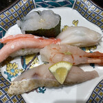 大阪まいもん寿司 - 加賀百万石握りはこの5種