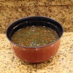 にぎり鮨 一五〇 - あおさの赤出汁