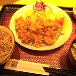 Ootoya - 香味唐揚げ定食、サクサクでボリュームがありました!