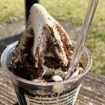 鹿屋市観光物産総合センター 食堂 - 茶色のはお茶の粉