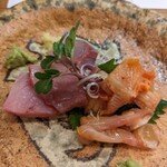 割烹 市川 - お造り　よこわ・赤貝・鰺