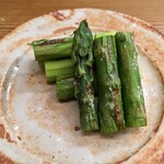 割烹 市川 - アスパラは焼きでお願いしました