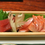 はせ川 - 刺身　鮪　甘鯛　赤貝