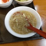 199391794 - 餃子定食のスープ