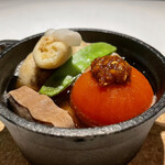 Spice & Dining KALA - 煮物　　イベリコベジョータ豚タンと若松トマトのおでん〜進化〜 おもちビンダルー