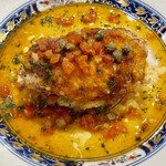 渡辺料理店 - ワイフのリクエストでチェーンオーダーになった雲丹とずわい蟹のトマトジュレがけ