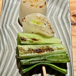 とり茶太郎 - 葉玉葱って葉っぱも香ばしくて美味しい