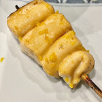 鳥田中 - ここから焼鳥スタート　最初は熊野地鶏のムネです