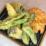 Assortment of seasonal tempura