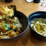 Muten Kurazushi - 天丼とうどん 食べても なんと ６６５円で 激うまですよ。