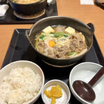 Aji No Mingei - 肉すきうどんのごはんセット