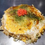 お好み 鉄板 どろ - モダン焼き＋イカトッピング（1188円）2023年3月