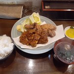 川島屋 - ミックス山賊焼定食(1100円)