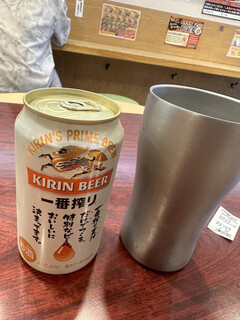 Iwamotokyu - キリン一番搾り缶ビールが渡されました。 せめて瓶ビールが良かったです。