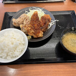 Karayama - 豚からあげと鶏からあげの合盛り定食