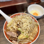 Ramen Tera - 生卵トッピング¥50。